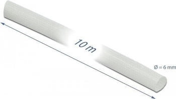 DeLock Schutzschlauch Glasfasergeflecht 10 m x 6 mm weiß (18930)