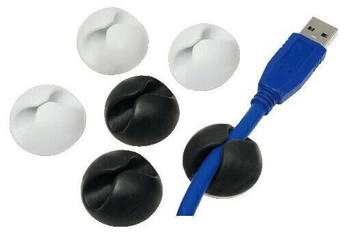 LogiLink KAB0009 Kabelmanager Innen &Oslash; 8 mm wei&szlig; / schwarz 6er-Pack