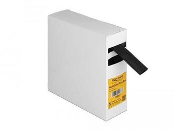 DeLock 19987 Schrumpfschlauch Box mit Innenkleber 5 m x 15 mm schwarz