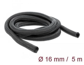 DeLock 18910 Geflechtschlauch selbsteinrollend 5 m x 16 mm schwarz