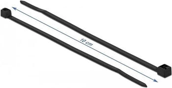 DeLock Kabelbinder 10cm Schwarz (Packung mit 100) (19186)
