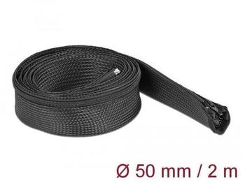 DeLock 19169 Geflechtschlauch mit Rei&szlig;verschluss 2 m x 50 mm schwarz