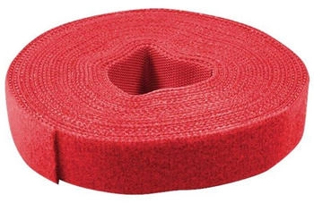 LogiLink Klettband 16 mm x 4 m rot starke Haftung zuschneidbar mehrfach verwendbar 1 Stück (KAB0052)