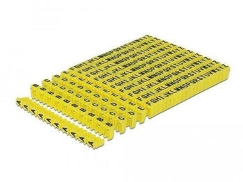 DeLock 18303 Kabelmarker Clips A-Z gelb 260-teilig