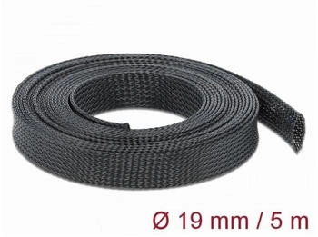 DeLock 18850 Kunststoff-Geflechtschlauch &Oslash; 19 mm schwarz 5 m