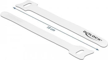 DeLock 19519 Klett-Kabelbinder L 150 x B 12 mm wei&szlig; 10 St&uuml;ck