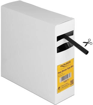 DeLock 19971 Schrumpfschlauch Box mit Innenkleber 5 m x 6,4 mm schwarz