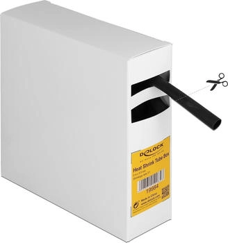 DeLock 19984 Schrumpfschlauch Box mit Innenkleber 5 m x 9,5 mm schwarz
