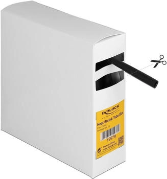 DeLock 19979 Schrumpfschlauch Box mit Innenkleber 5 m x 7,9 mm schwarz