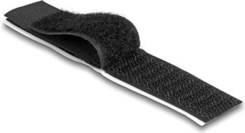 DeLock 19098 Kabelhalter mit Klett selbstklebend 110 x 20 mm 10 Stk. schwa