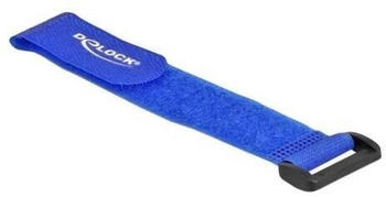 DeLock Klettverschluss-Cinchkabelbinder 19cm Blau (Packung mit 5) (19533)