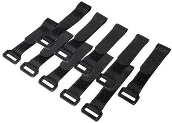 LogiLink Kabelbinder mit Klettverschluss Kabelverbindung 15 cm Schwarz (Packung mit 10)