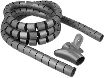 DeLock 18846 Spiralschlauch mit Einziehwerkzeug 2,5 m x 30 mm grau