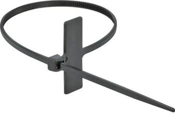 DeLock Cable Tie with Label Tap Kabelbinder 10cm Schwarz (Packung mit 10) (18959)