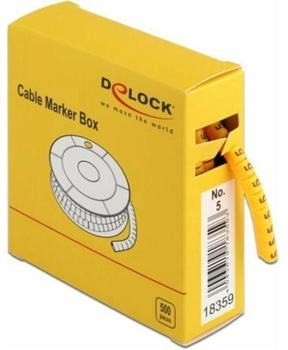 DeLock 18359 Kabelmarker Box Nr: 5 gelb 500 St&uuml;ck
