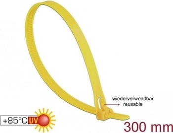 DeLock Kabelbinder 30cm Gelb (Packung mit 100) (18761)