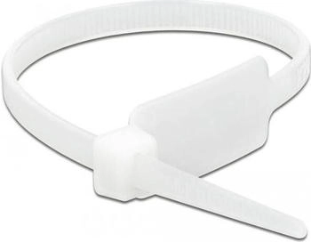 DeLock Cable Tie with Label Tap Kabelbinder 27cm weiß (Packung mit 10) (18957)