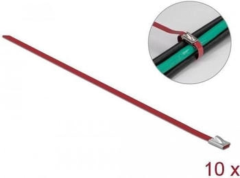 DeLock Edelstahlkabelbinder L 200 x B 4,6mm rot 10 St&uuml;ck (18777)