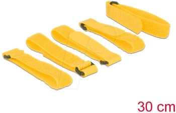 DeLock Klettverschluss 30 cm Gelb (Packung mit 5) (18708)