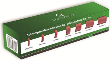 QUADRIOS 2004CA100 Schrumpfschlauchsortiment Rot Schrumpfrate:2:1 1 Set