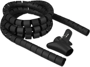 DeLock Spiralschlauch mit Einziehwerkzeug 2,5m x 30mm schwarz (18838)