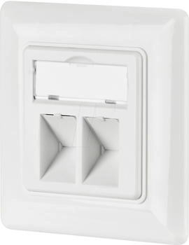 EFB-Elektronik EC020400001 Keystone Netzwerkdose 2-fach RAL9003 unbestückt