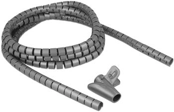 DeLock 18843 Spiralschlauch mit Einziehwerkzeug 2,5 m x 15 mm grau
