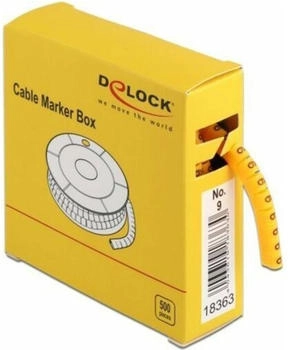 DeLock Cable Marker Box No. 9 Leitungs- / Kabel-Marker Gelb (Packung mit 500) (18363)