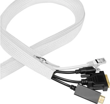 LogiLink Kabelschlauch 0.3 mm mit Reißverschluss 5 m weiß (KAB0090)