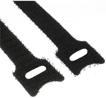 InLine Kabelbinder Schwarz (Packung mit 10) (Klettkabelbinder 125 mm 10 Stk.) (59943K)