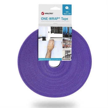 Velcro One Wrap Band 20 mm breit violett 25 m Installation Reinigung Kennzeichnung (VEL-OW64146)