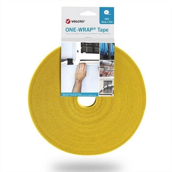 Velcro One Wrap Band 16 mm breit gelb 25 m Installation Reinigung Kennzeichnung (VEL-OW64130)