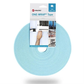 Velcro One Wrap Band 10 mm breit türkis 25 m Installation Reinigung Kennzeichnung (VEL-OW64110)