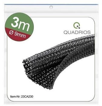 QUADRIOS 23CA230 23CA230 Geflechtschlauch Schwarz Polyester 9 bis 10mm 3m