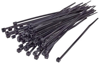 TRU Components TC-BT-250-7.6-UVB Kabelbinder 250mm 7.6mm Schwarz UV-Witterungsstabil 100St.