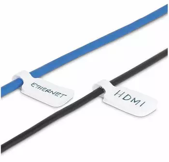 StarTech Kabelbinder com CABLE-TAG-HLWH Kabelmarkierungen Universal Weiss (90 mm 100 Stk.)
