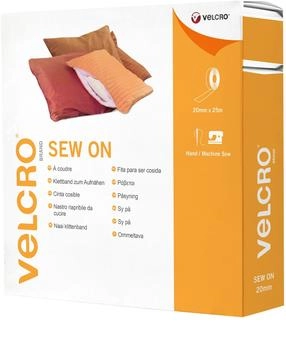 Velcro Kabelbinder Klettband zum Aufn&auml;hen Haken & Flausch 20mm x 25m Schwarz (VEL-EC60287)