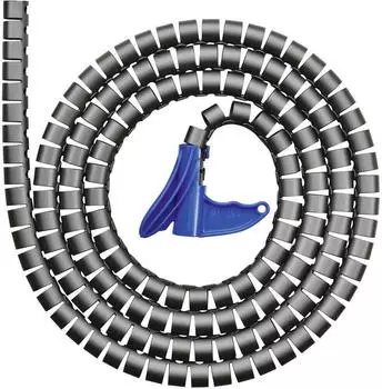HellermannTyton Kabelschutz + Kabelführung Kabelbündelspiralschlauch HWPP 16 mm grau (39.50 cm) (161-64202)