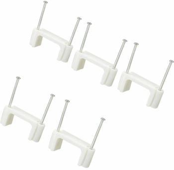 TRU Components TC-DNF24203 Nagelschellen 1593095 Bündel-Ø-Bereich 24mm (max) zweilaschig Weiß 100St.