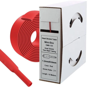 Offgridtec 10m Schrumpfschlauch 1,2mm>0,6mm rot (000546)