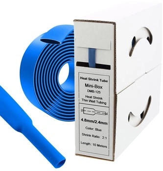Offgridtec 10m Schrumpfschlauch 4,8mm>2,4mm blau