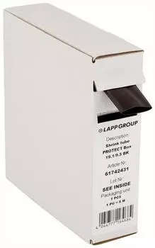 Lapp Mobility 61742424 Schrumpfschlauch Schwarz 1.6 mm 0.8 mm Schrumpfrate:2:1 12 m