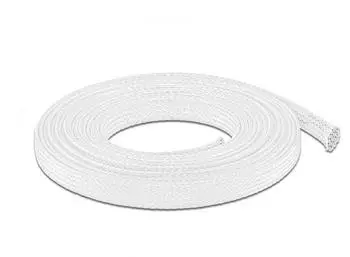 DeLock 20694 Geflechtschlauch dehnbar 5 m x 12 mm wei&szlig;
