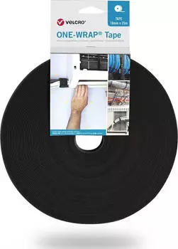 Velcro One Wrap Band 25m 16mm Schwarz VEL-OW64127