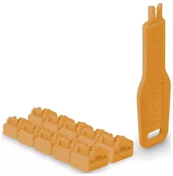 Lindy 47897 RJ-45-Portschl&ouml;sser + Schl&uuml;ssel Orange