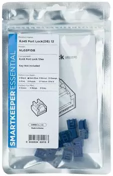 SMARTKEEPER Basic RJ45 Port Blocker dunkelblau, 12 Stk. (NL03P1DB)