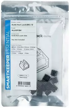 SMARTKEEPER Basic RJ45 Port Blocker, schwarz, 12 St&uuml;ck (NL03P1BK)