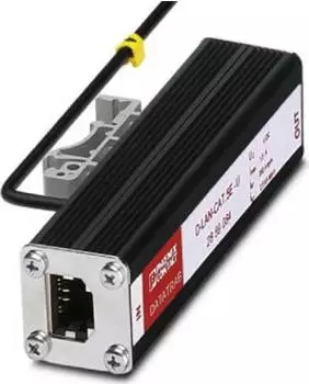Phoenix Contact D-LAN-CAT.5E-U &Uuml;berspannungsschutz-Zwischenstecker RJ45, Hutschienenmontage (2859084)