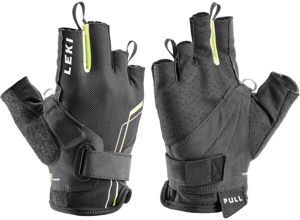 Leki Nordic Breeze Shark Short Gloves black/yellow/white