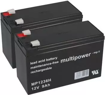 Multipower MP1236H Ersatzakku für DL700I USV 2x 12V 9Ah AGM (2589)